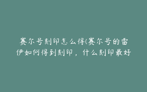 赛尔号刻印怎么得(赛尔号的雷伊如何得到刻印，什么刻印最好？)