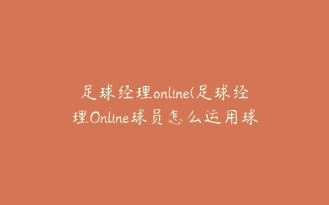 足球经理online(足球经理Online球员怎么运用球员属性及运用详解)