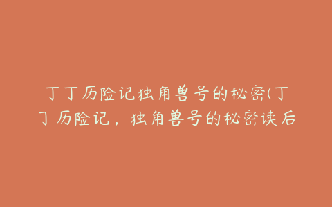 丁丁历险记独角兽号的秘密(丁丁历险记，独角兽号的秘密读后感怎么写)